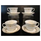 4 Minton Golden Diadem Teacups & Saucers