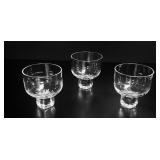 3 Scandinavian Square Footed Glasses