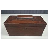 Antique English Mahogany Sarcophagus Tea Caddy