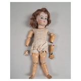 Antique German Bisque & Porcelain Doll, c. 1900