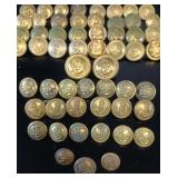 Assorted Canadian Naval Uniform Buttons 46 pcs