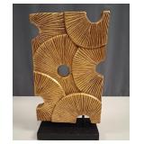 Brutalist Geometric Fan Table Sculpture