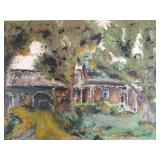 1960s Impasto Canadian Rural Homestead Landscape