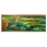 Georges Armand, Water Lily Pond, Panoramic Oil