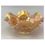 Imperial Glass 'Twins' Marigold Carnival Glass