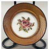 Gobelin Tapestry Petit Point in a Beechwood