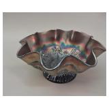 Northwood Star of David & Bows Amethyst Glass