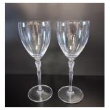 2 Royal Doulton Vintage Crystal Wine Glasses