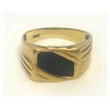 VTG 10K Gold-Filled Onyx Signet Ring