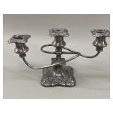 Silver-Plated 3-Light Candelabrum