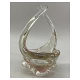 Mid-Century Murano Style Art Glass Basket