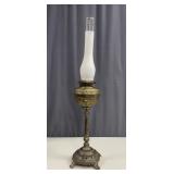 Tall Antique Bradley & Hubbard Banquet Oil Lamp