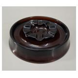 Mid-Century Amber Glass Ashtray