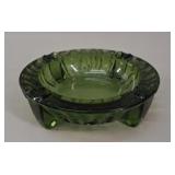Blenko Green #814 Ice Bark 3-Footed Glass Ashtray