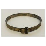 Antique Engraved Sterling Silver Bangle Bracelet