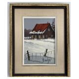 Boucher, Signed Quebec Winter Landscape Oil