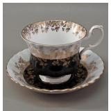 Royal Albert Regal Series Black & Gold Teacup &