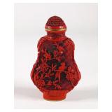 Chinese Faux Cinnabar Snuff Bottle