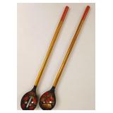 USSR Russian Khokhloma Salad Servers, 16'