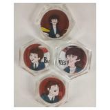 Set of 4 Beatles Animated Coasters