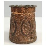 Middle Eastern Chased Tinned Copper Vessel