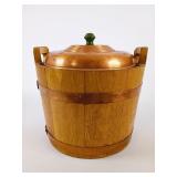 American Thermos Oak & Copper Insulated Ice Bucket