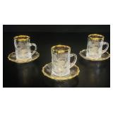 VTG Gold Trimmed Pressed Glass Tea Demitasse