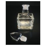 VTG Square Clear Cut Crystal Glass Perfume