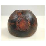 Hand-Carved Burl Wood Vessel