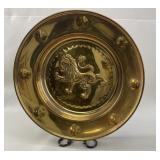 English Brass Lion Rampant Wall Charge