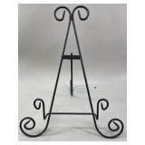 Black Wrought Iron Scroll Tabletop Easel Stand