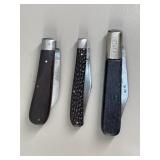 3 Vintage Sabre Pocket Knives (Ireland & Japan)