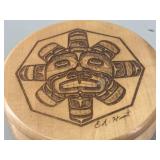 E.A. Hunt Kwakwaka'wakw Wood Lidded Box