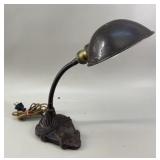 Art Deco Cast Iron Gooseneck Desk Lamp c.1930