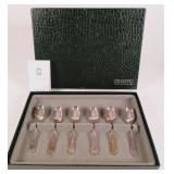 6 Italian Calegaro 800 Silver Demitasse Spoons