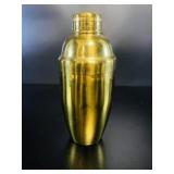 VTG Brass-Tone Metal 3-Piece Cocktail Shaker