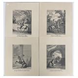 Set of 4 Old French Cavalier on Horse