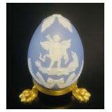 Wedgwood Blue Jasperware Decorative Egg