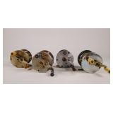 4 Vintage Level Wind Baitcasting Reels