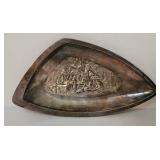 Hans Jensen Silverplated dish Repousse made in