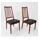 Pair of Danish MCM Teak Highback Chairs