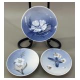 Royal Copenhagen Hand-Painted Porcelain Dishes (3)