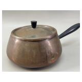 Mid-Century Copper Lidded Sauce Pot