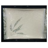 Japanese Ceramic Bamboo Motif Rectangular Platter