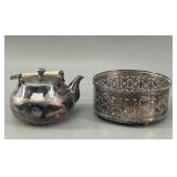Ippindou Silvered Copper Teapot with Warmer