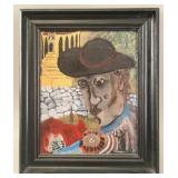 Spanish Expressionist Matador in Plaza, Oil