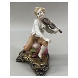 Italian Capodimonte Porcelain Violinist Figurine