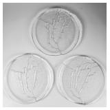 3 Humppila Finland Aarikka Branch Glass Plates
