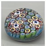 Murano Millefiori Glass Paperweight VTG