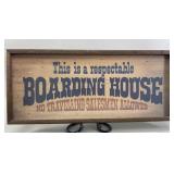 Vtg 1972 John F. Mosler Boarding House Wood Sign